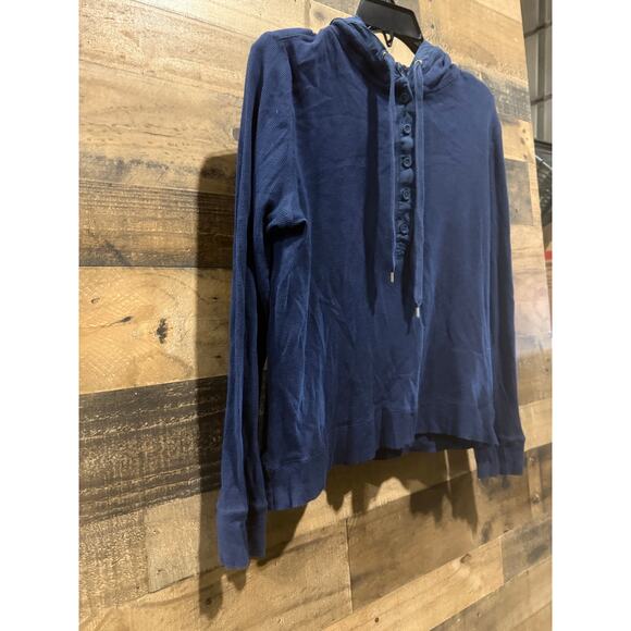 Ralph Lauren Women’s Hooded Long Sleeve Shirt – Navy Blue – Size Large - Picture 4 of 9